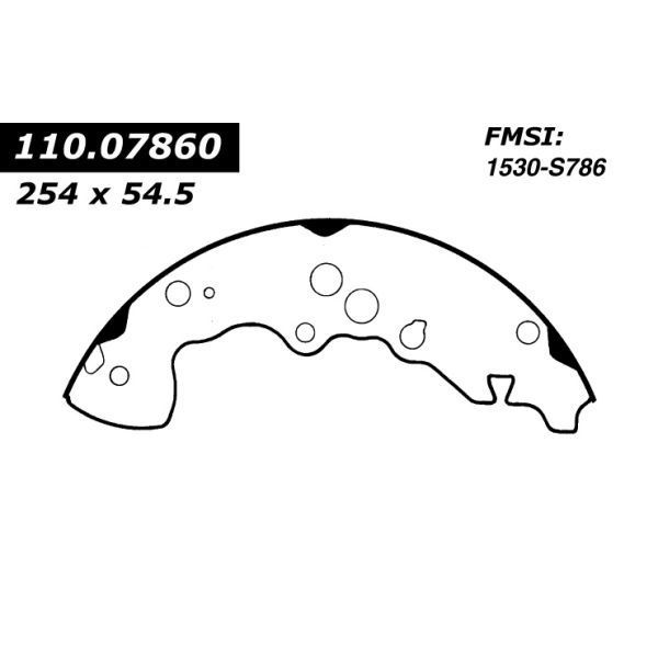 Centric Parts Centric Brake Shoes, 111.07860 111.07860